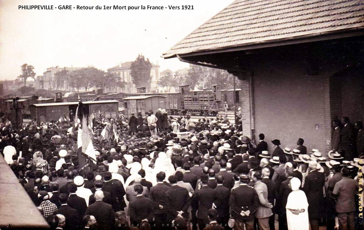 Philippeville - Gare - Retour du 1er Mort pour la France.jpg